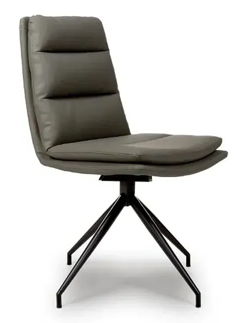 Nobo Swivel Dining Chair - Truffle, Faux Leather