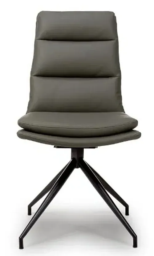 Nobo Swivel Dining Chair - Truffle, Faux Leather
