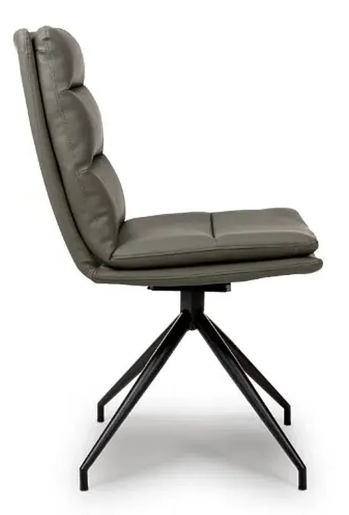 Nobo Swivel Dining Chair - Truffle, Faux Leather