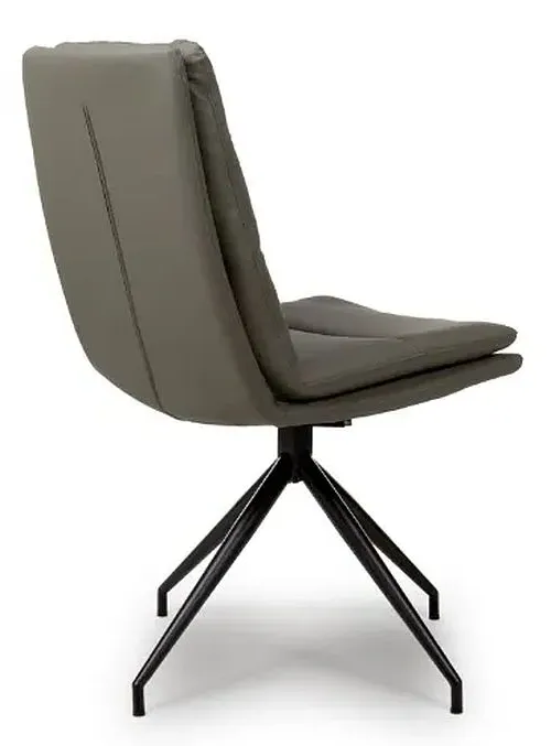 Nobo Swivel Dining Chair - Truffle, Faux Leather