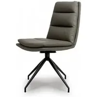 Nobo Swivel Dining Chair - Truffle, Faux Leather