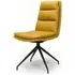Nobo Swivel Dining Chair - Yellow, Faux Leather