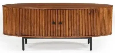 Panama Acacia Wood TV Unit - Walnut image