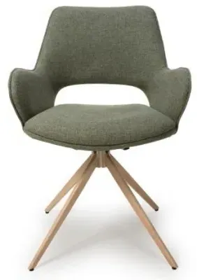Perth Swivel Dining Chair - Sage, Fabric