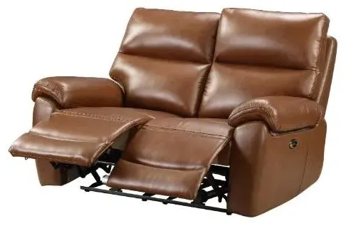 Rocco 2-Seater Power Sofa - Saddle, Leather