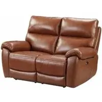 Rocco 2-Seater Power Sofa - Saddle, Leather