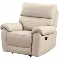 Rocco Recliner Armchair - Cream, Leather