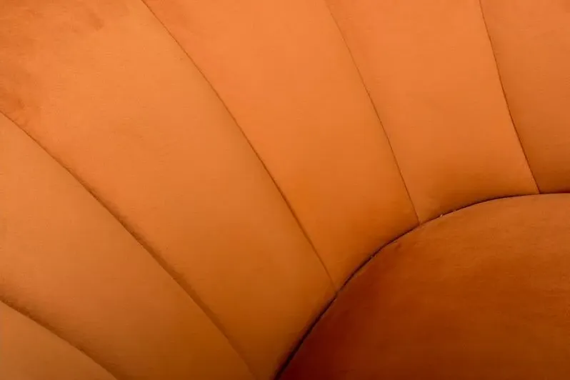 Stella Accent Chair - Orange, Fabric