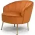 Stella Accent Chair - Orange, Fabric