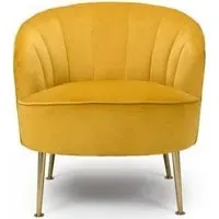 Stella Accent Chair - Yellow, Fabric