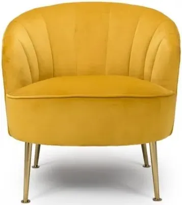 Stella Accent Chair - Yellow, Fabric