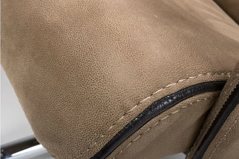 Texas Swivel Recliner Chair with Footstool - Caramel, Faux Leather