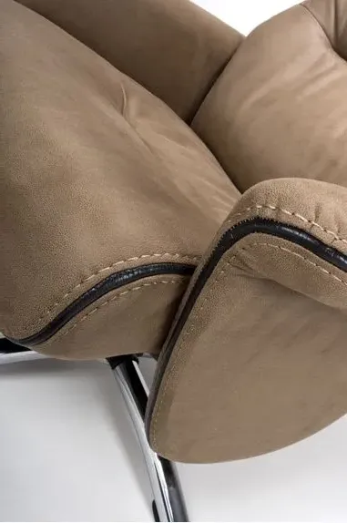 Texas Swivel Recliner Chair with Footstool - Caramel, Faux Leather