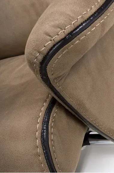 Texas Swivel Recliner Chair with Footstool - Caramel, Faux Leather