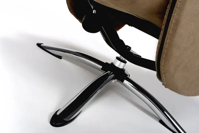 Texas Swivel Recliner Chair with Footstool - Caramel, Faux Leather