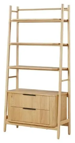 Vermont 2 Drawer Bookcase - Natural Oak