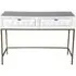 Verona 2 Drawer Console Table - White, High Gloss