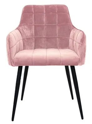 Vienna Dining Chair Set of 2 - Blush, Velvet