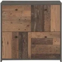 4 Door Storage Cabinet - Grey, Wood