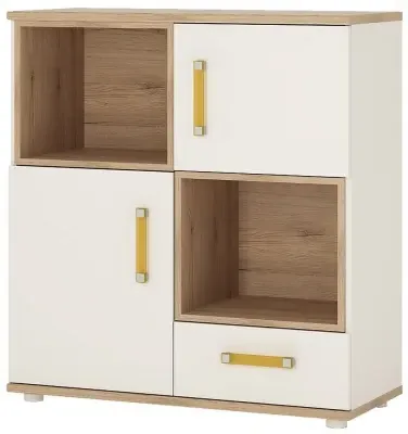 4Kids 2 Door Cupboard with Storage - White, Oak