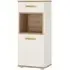 4Kids Narrow Cabinet with Orange Handle - White, Oak