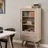 A-Line 2 Drawer Display Cabinet - White Oak