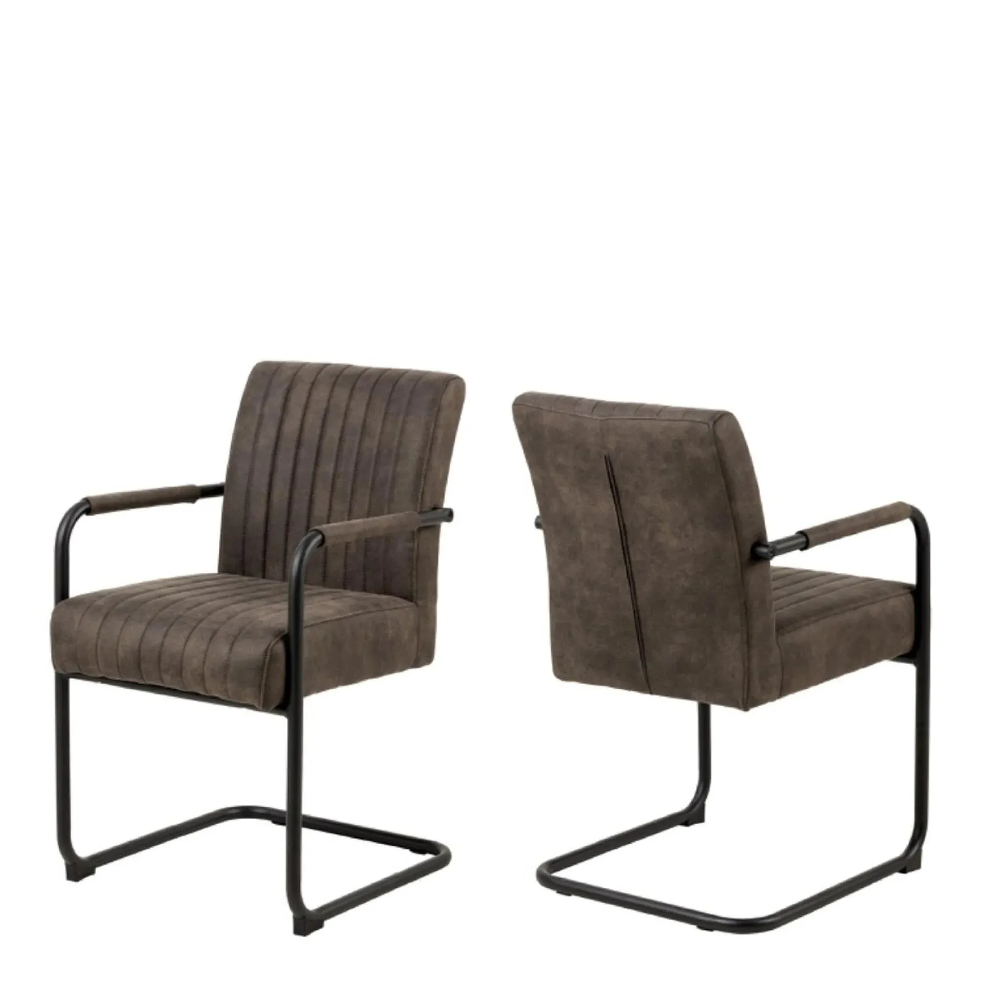 Adele Dining Chair Set of 2 - Grey, Fabric