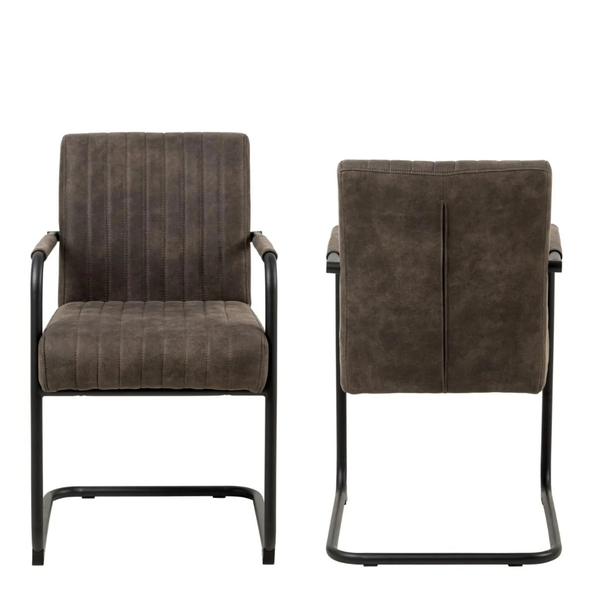 Adele Dining Chair Set of 2 - Grey, Fabric