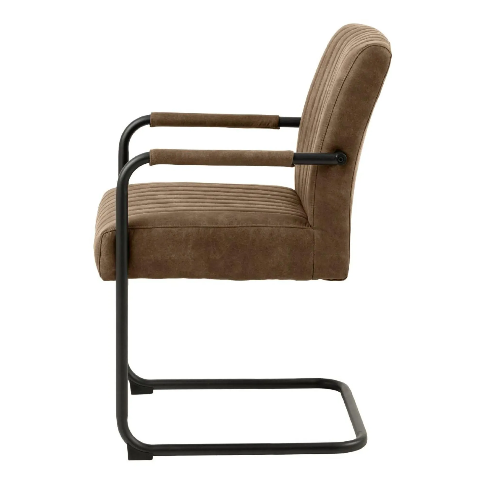 Adele Dining Chair Set of 2 - Light Brown, Fabric