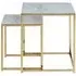 Alisma Nest of 2 Tables - White, Marble Effect