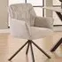 Alonso Swivel Dining Armchair - Cream, Fabric