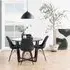 Amble 4 Seater Round Dining Table - Black, Marble Effect