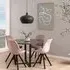 Amble 4 Seater Round Dining Table - Brown, Marble Effect