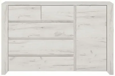 Angel 1 Door Storage Cabinet - White, Oak image