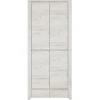 Angel 2 Door 2 Drawer Double Wardrobe - White, Oak