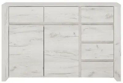 Angel 2 Door Storage Cabinet - White, Oak