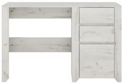 Angel 3 Drawer Desk - White, Oak