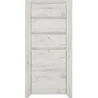 Angel Narrow Chest of Drawers with Door - White, Oak