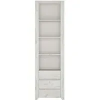 Angel Tall 3 Drawer Bookcase - White, Oak