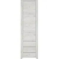 Angel Tall Cupboard with Drawer - White, Oak