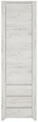 Angel Tall Cupboard with Drawer - White, Oak image