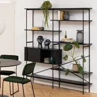 Angus 1 Door Bookcase - Black, Ash