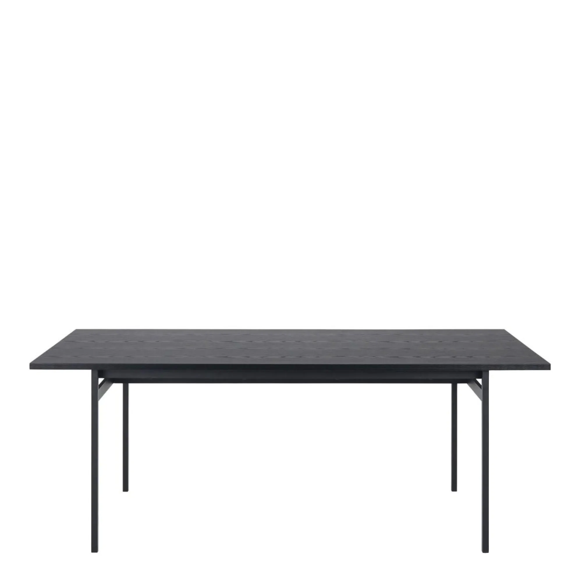 Angus 8 Seater Dining Table - Black, Ash