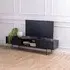 Angus TV Unit with 2 Sliding Doors - Black, Ash