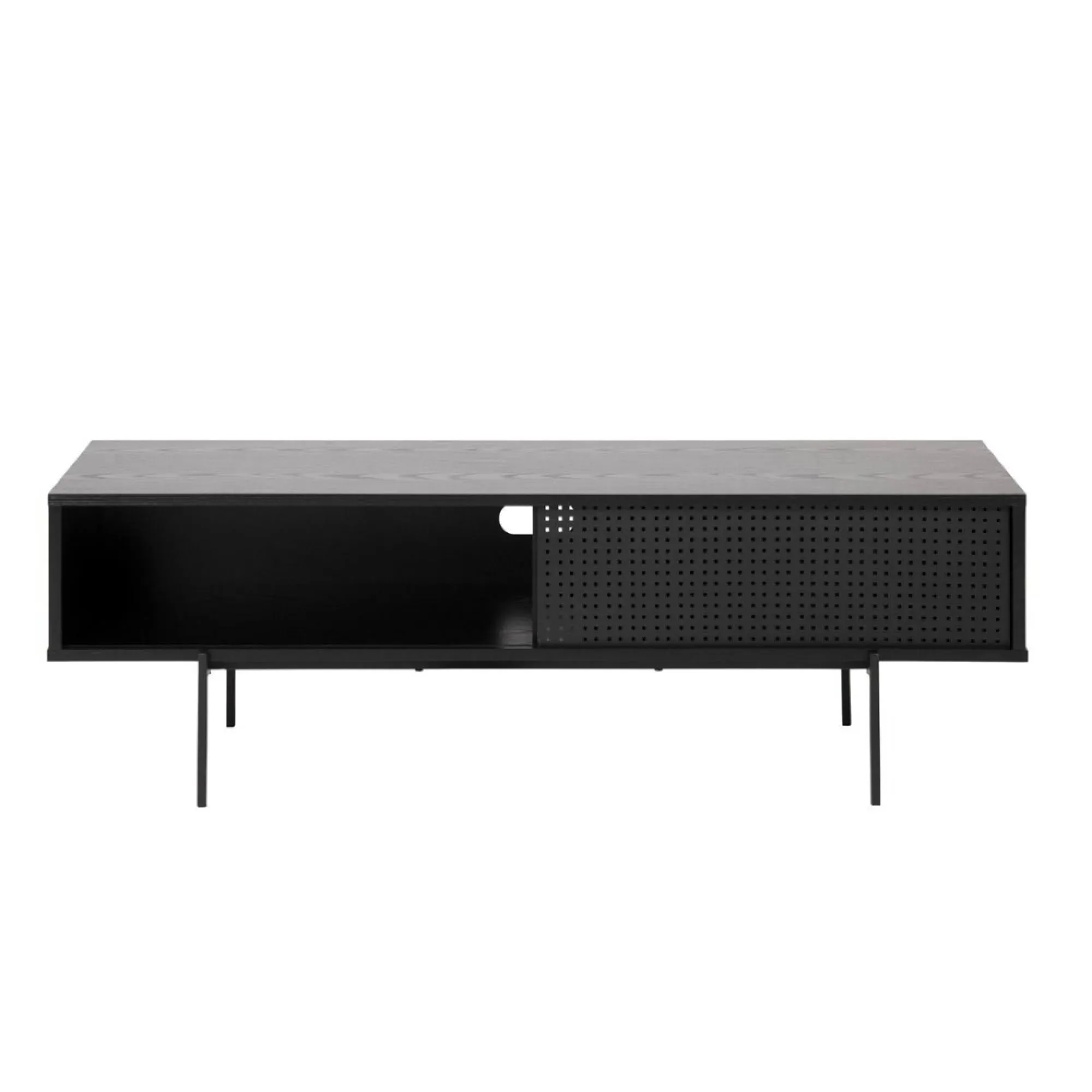 Angus TV Unit with Sliding Door - Black, Ash