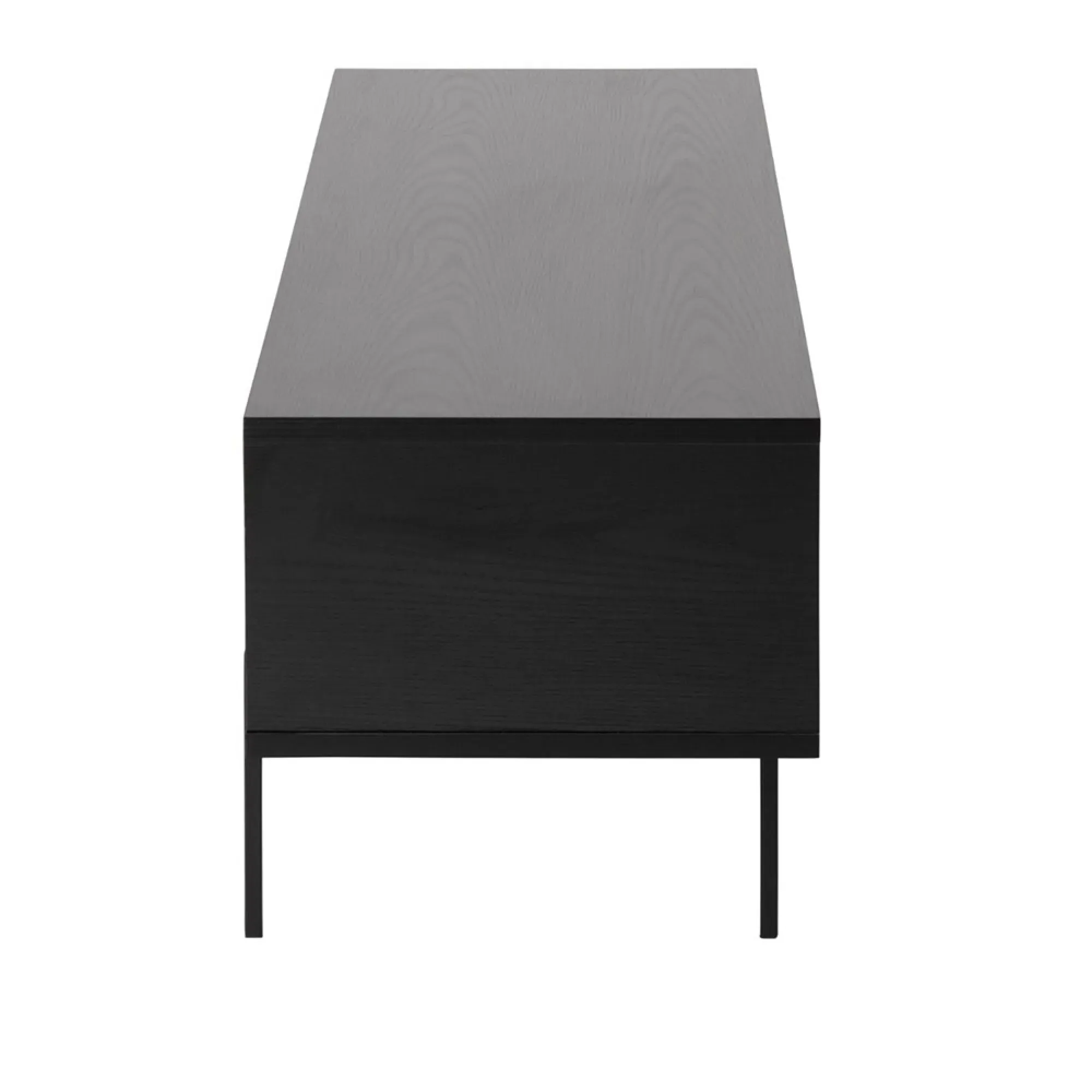 Angus TV Unit with Sliding Door - Black, Ash