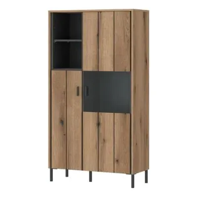 Arundel 2 Door Display Cabinet - Oak Effect