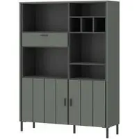 Arundel 2 Drawer Bookcase - Green