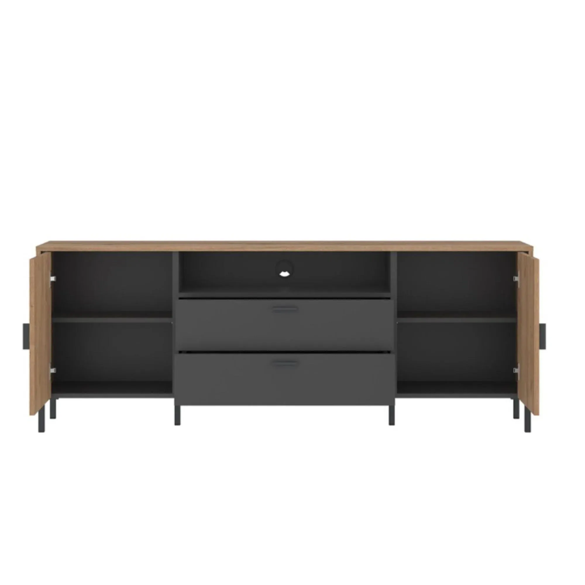 Arundel 2 Drawer Large TV Unit - Oak Effect