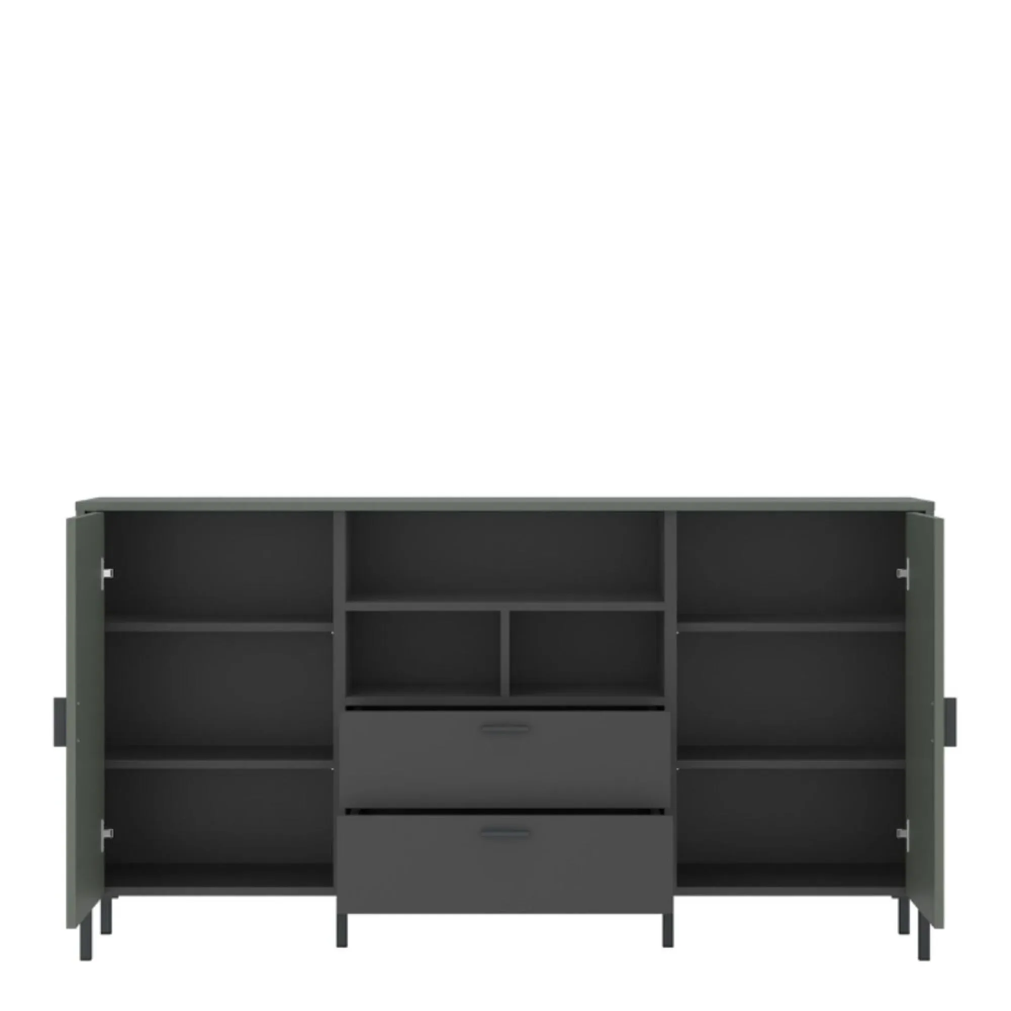 Arundel 2 Drawer Medium Sideboard with 2 Doors - Green